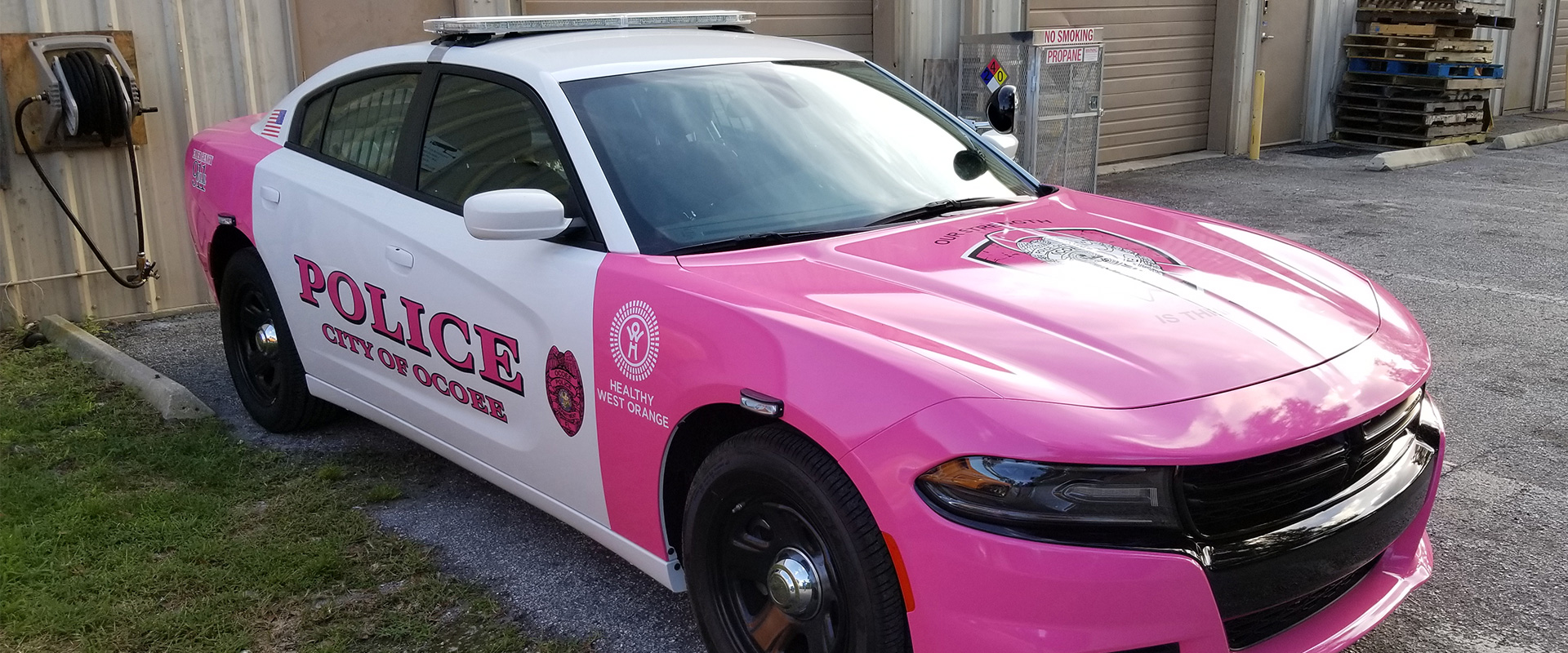 OcoeeBreastCancerPoliceCar